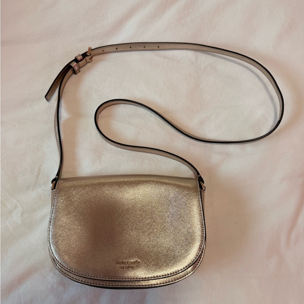 Metallic Gold Kate Spade Crossbody Bag